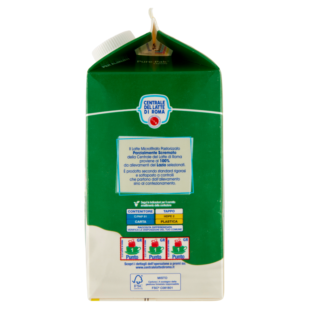 Centrale del Latte di Roma Latte Parzialmente Scremato 1500 ml