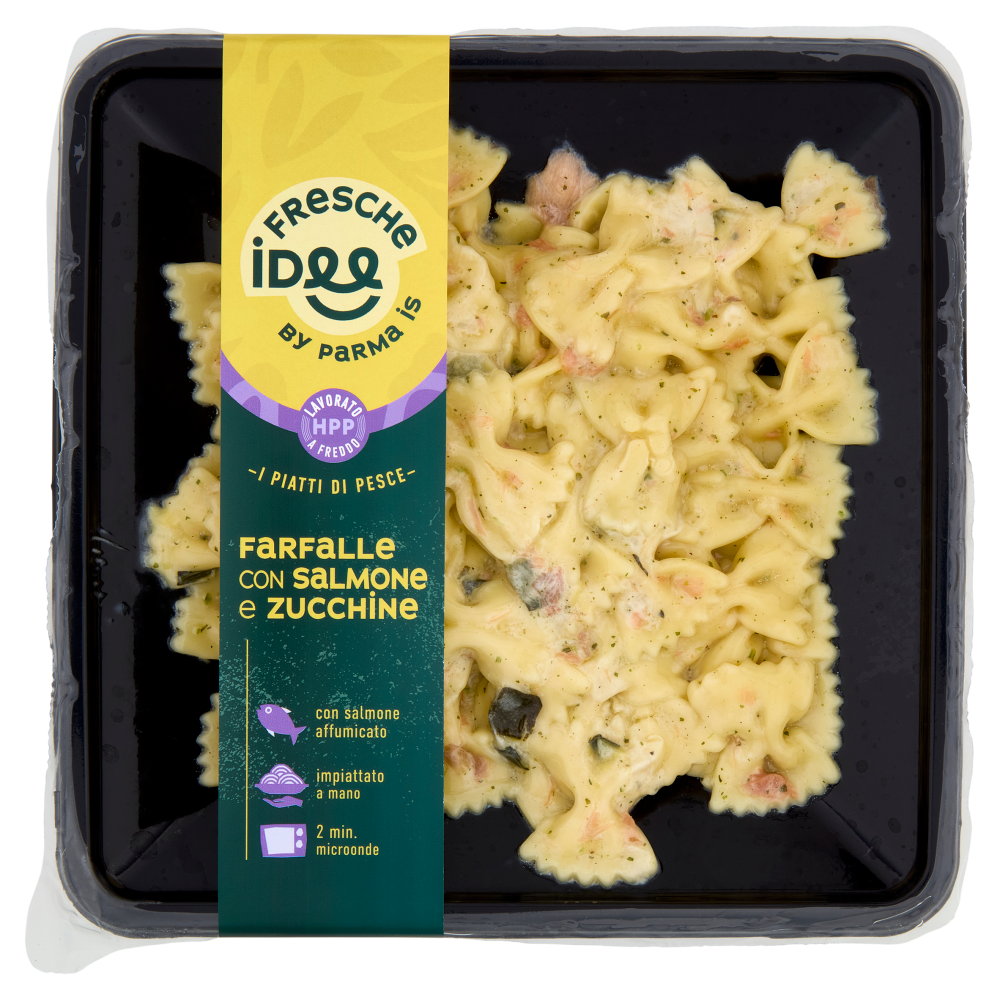 Fresche idee I Piatti di Pesce Farfalle con Salmone e Zucchine 250 g