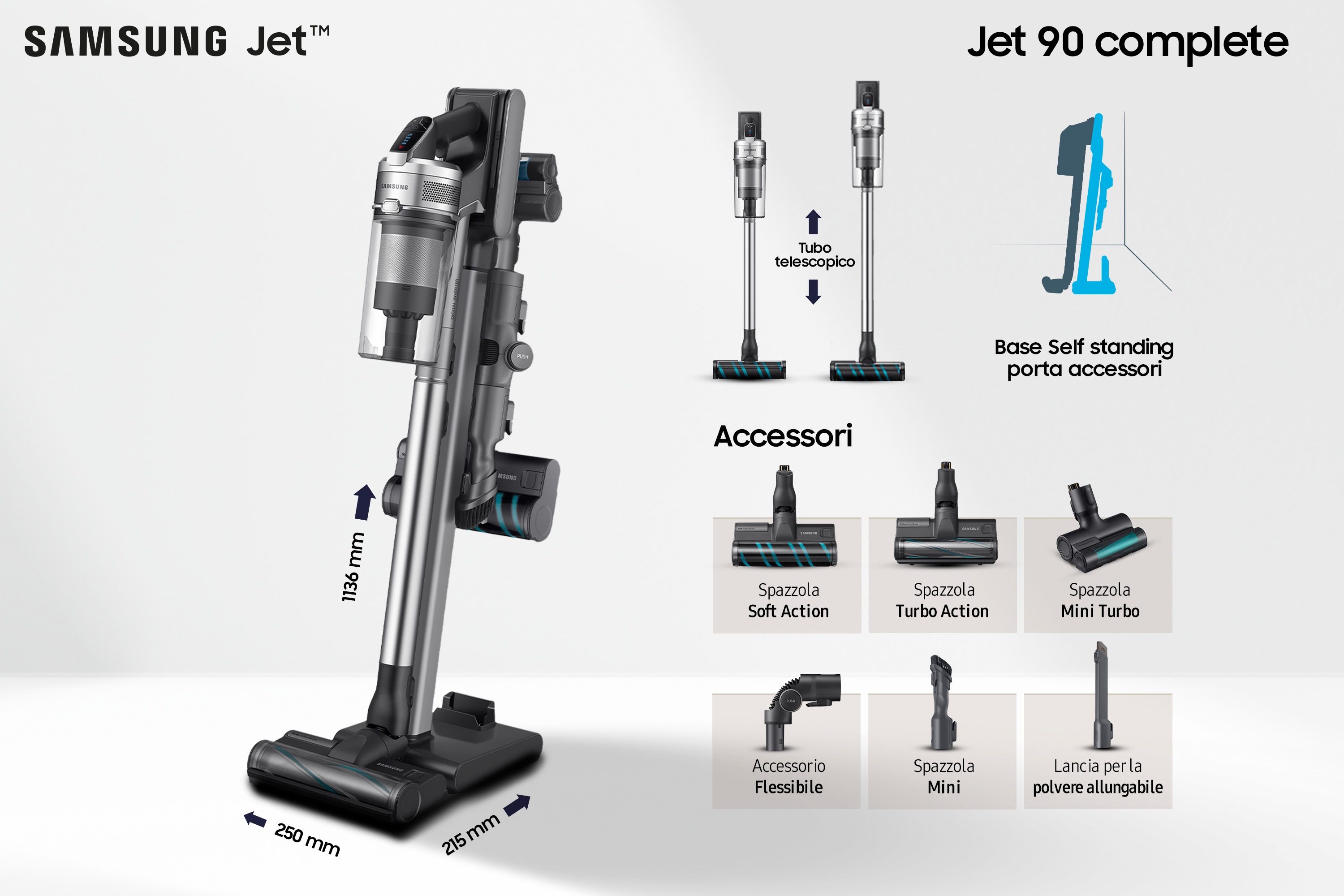 Samsung Aspirapolvere senza filo Jet&trade; 90 complete 200aW VS20R9046T3
