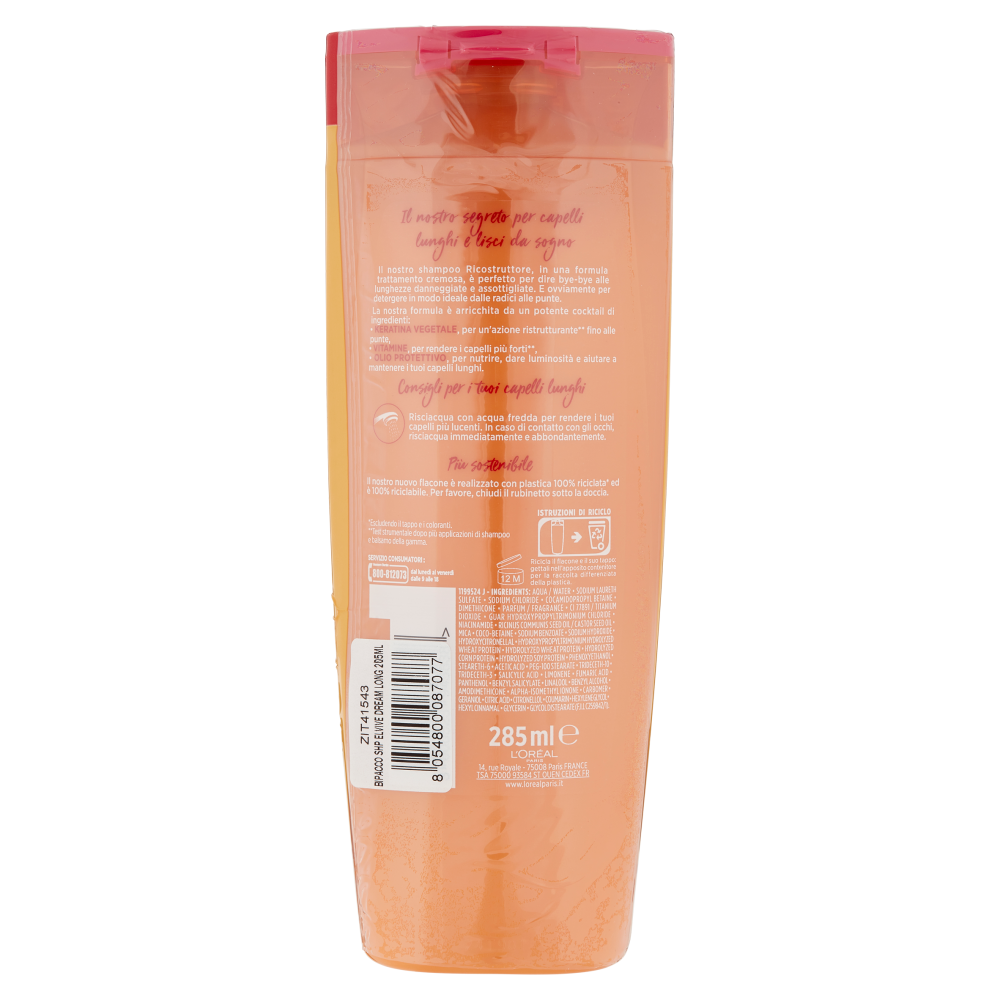 L'Or&eacute;al Paris Shampoo Elvive Dream Long, Per Capelli Lunghi e Lisci, Confezione da 2