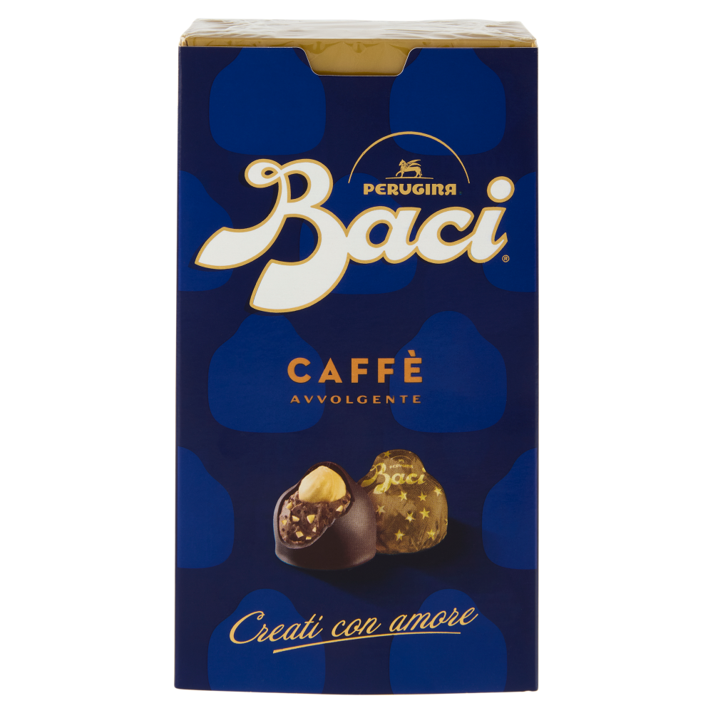 BACI PERUGINA Caffè Cioccolatini Fondenti ripieni al Gianduia Scatola 200g