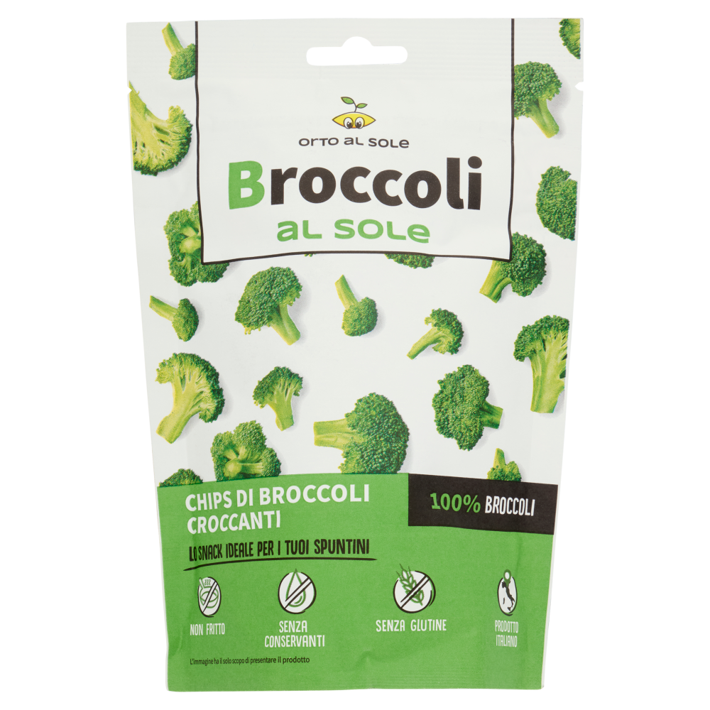 Orto al Sole Broccoli al sole Chips di Broccoli Croccanti 15 g