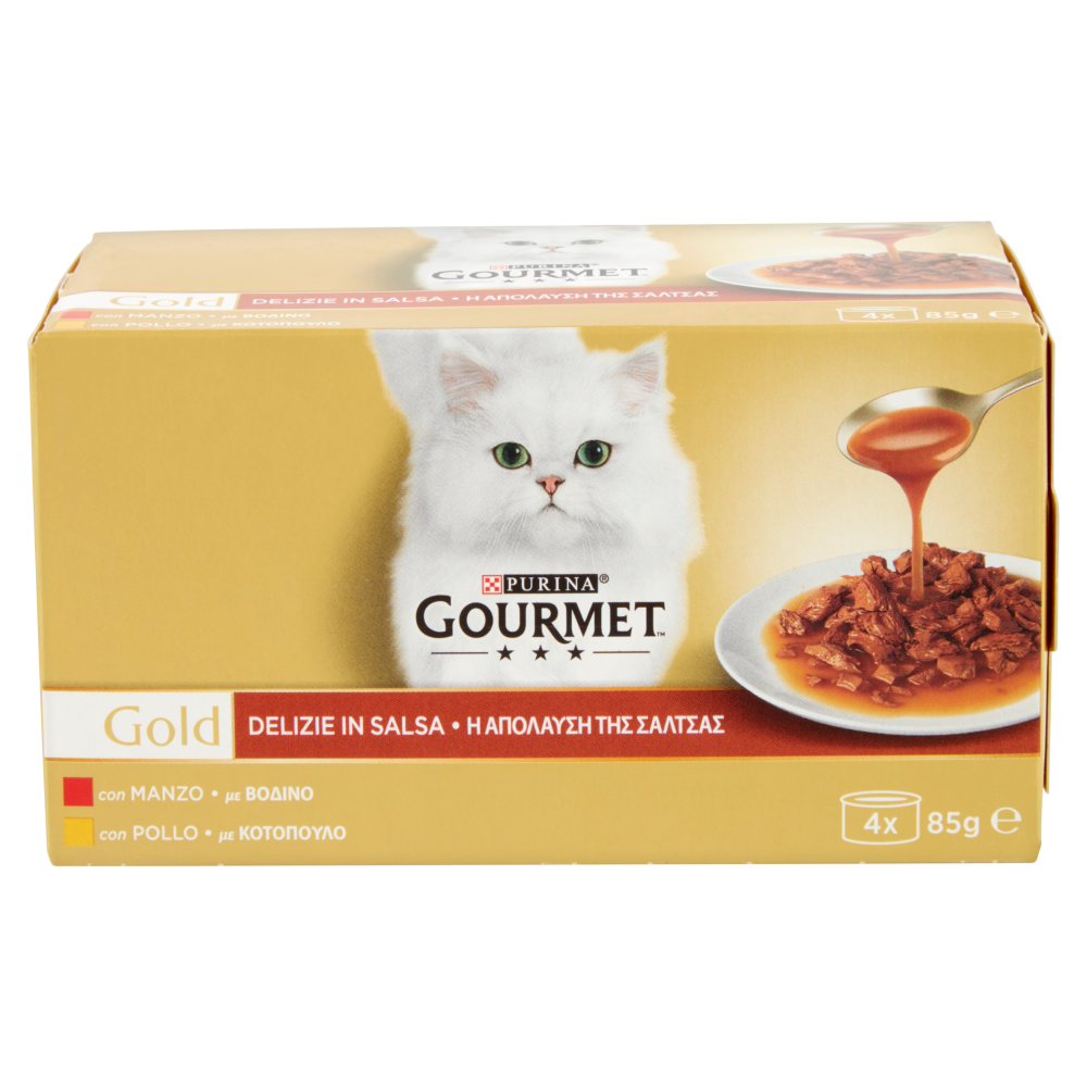 PURINA GOURMET Gold Delizie in Salsa Pollo / Manzo 4x85g