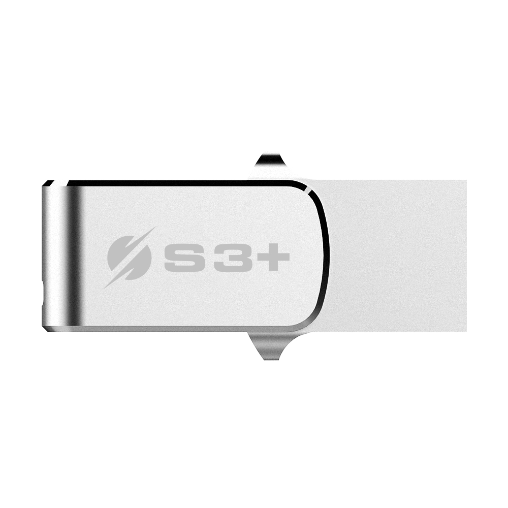 S3Plus Technologies Pen Drive Steel unit&agrave; flash USB 128 GB USB Type-A / USB Type-C 3.2 Gen 1 (3.1 Gen 1) Acciaio inox