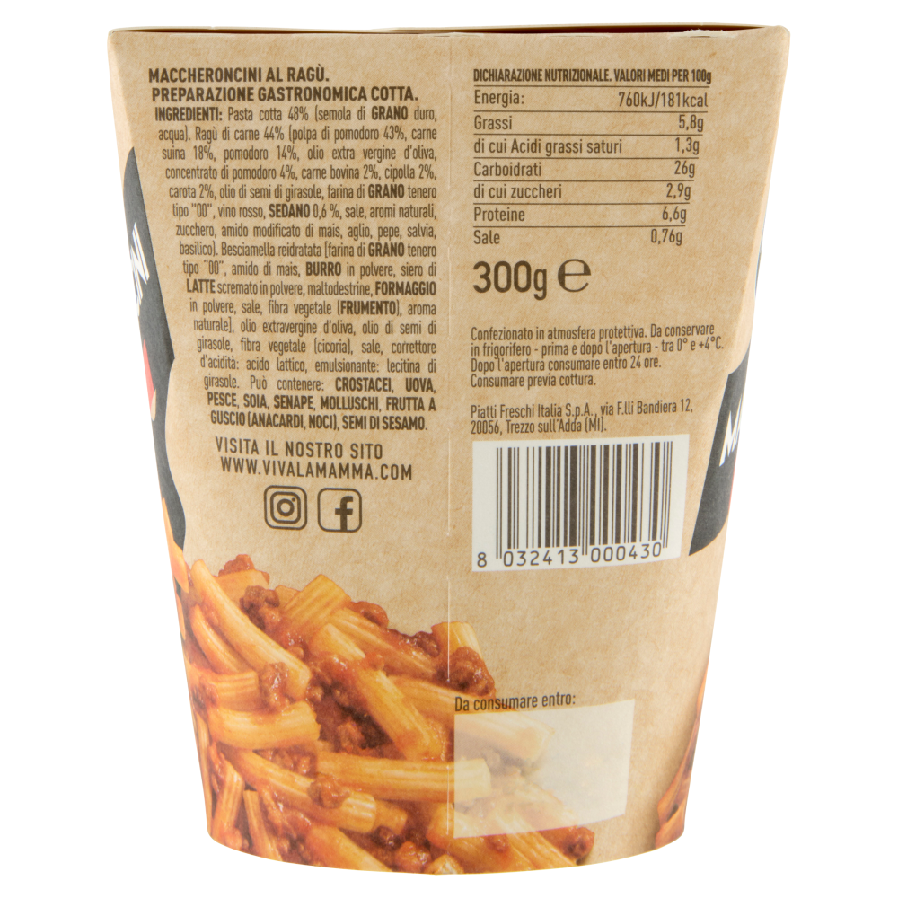 Viva la Mamma & Go Maccheroncini al Ragù 300 g