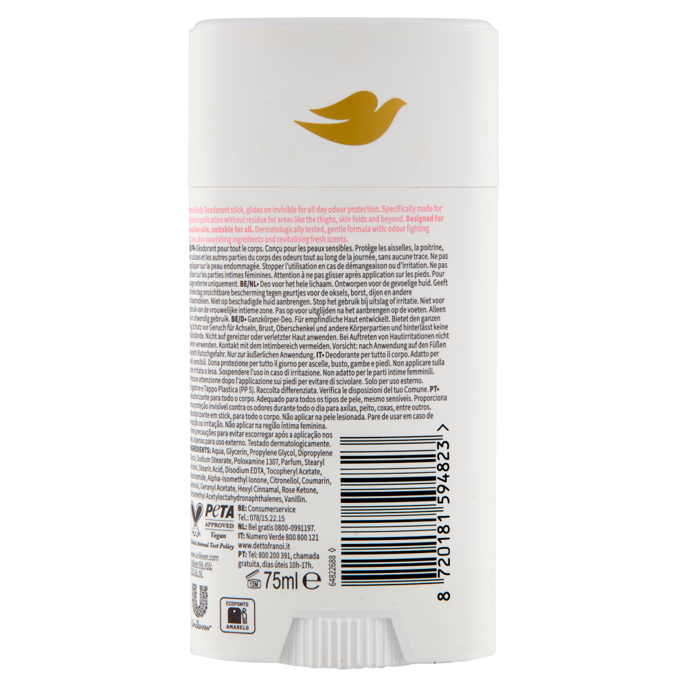 Dove whole body deo Sensitive raspberry & rose scent 75 ml