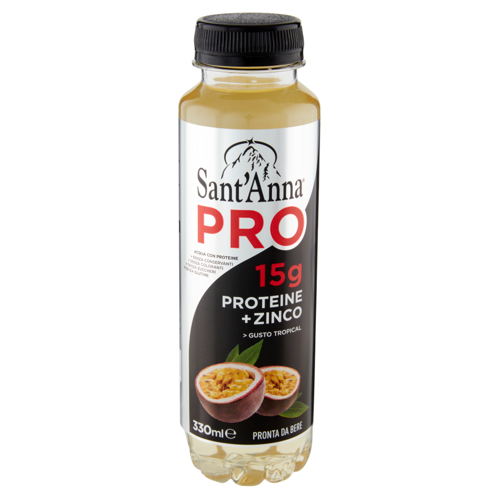 Sant'Anna Pro 15g Proteine + Zinco Gusto Tropical 330 ml
