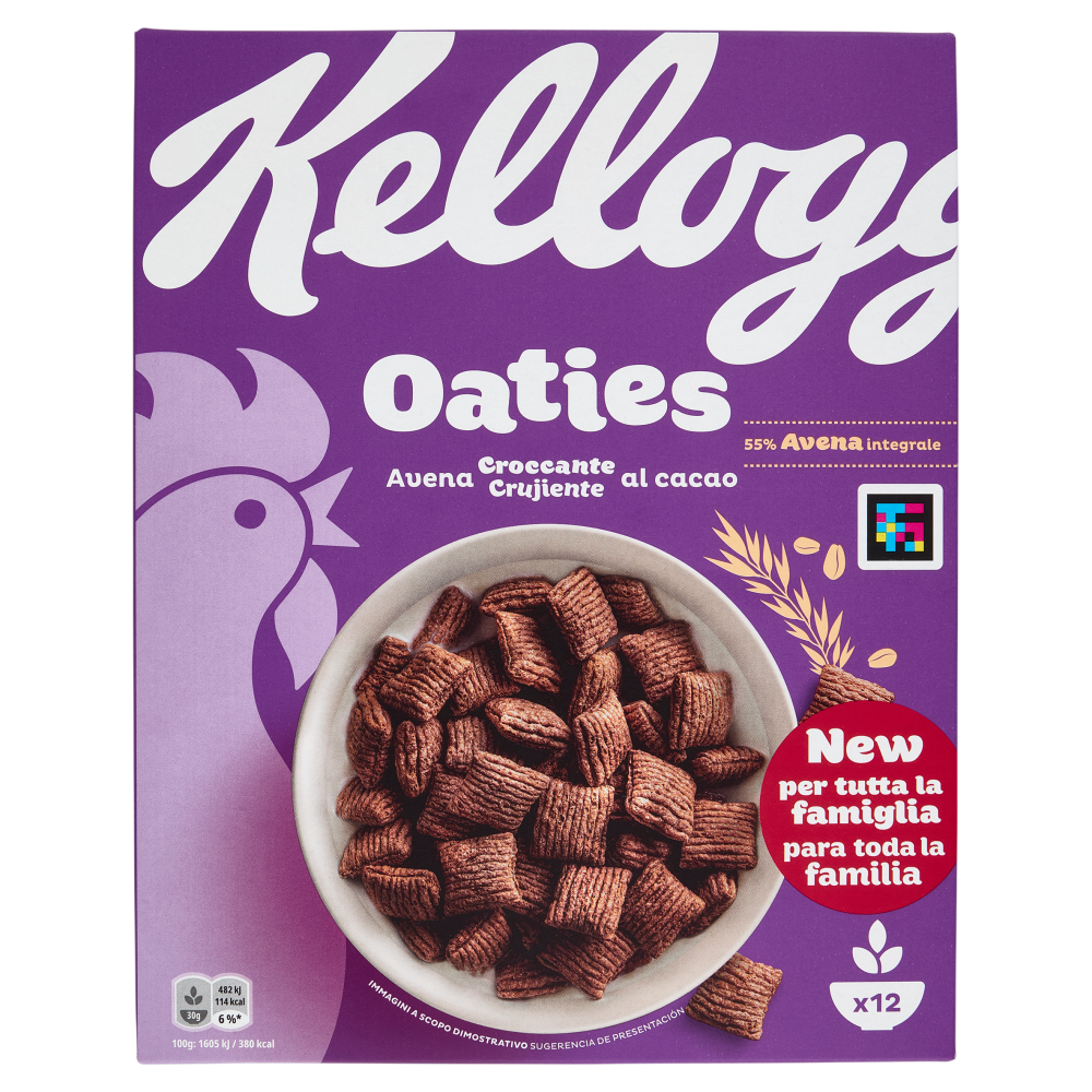 Kellogg's Oaties Avena Croccante al cacao 360 g