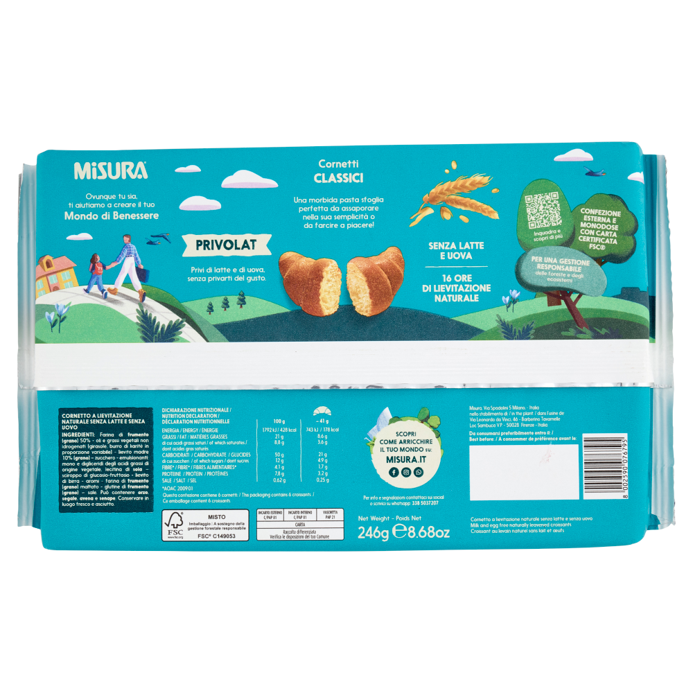 Misura Privolat 6 Cornetti Classici 246 g