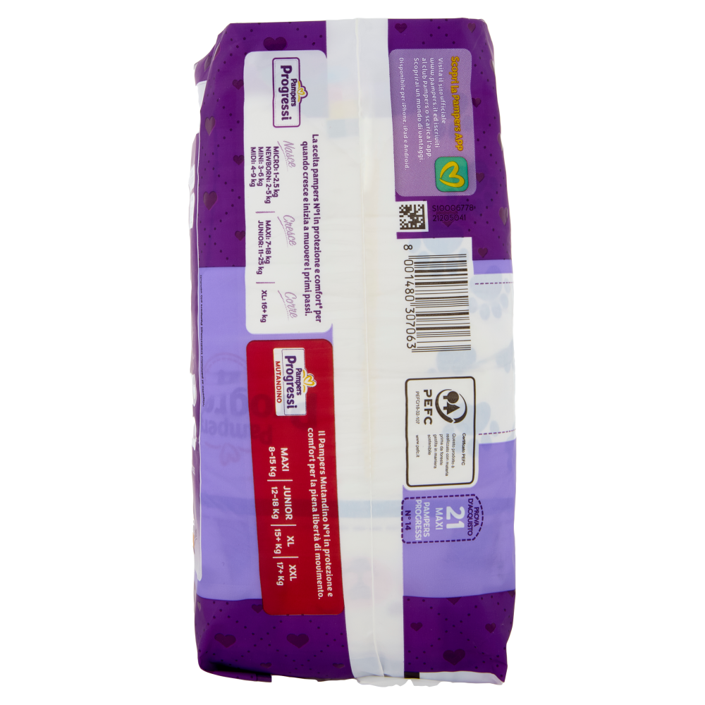 Pampers Progressi Maxi 21 pz