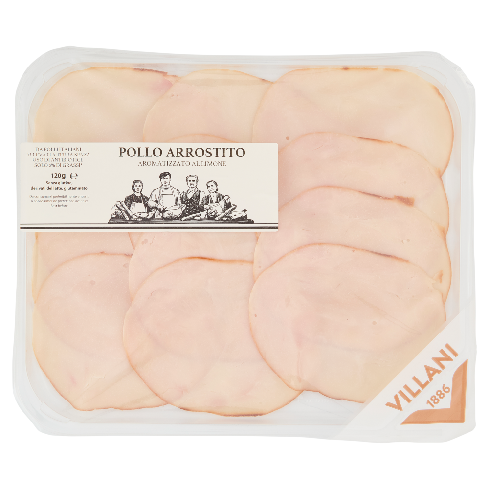 Villani Pollo Arrostito Aromatizzato al Limone 120 g