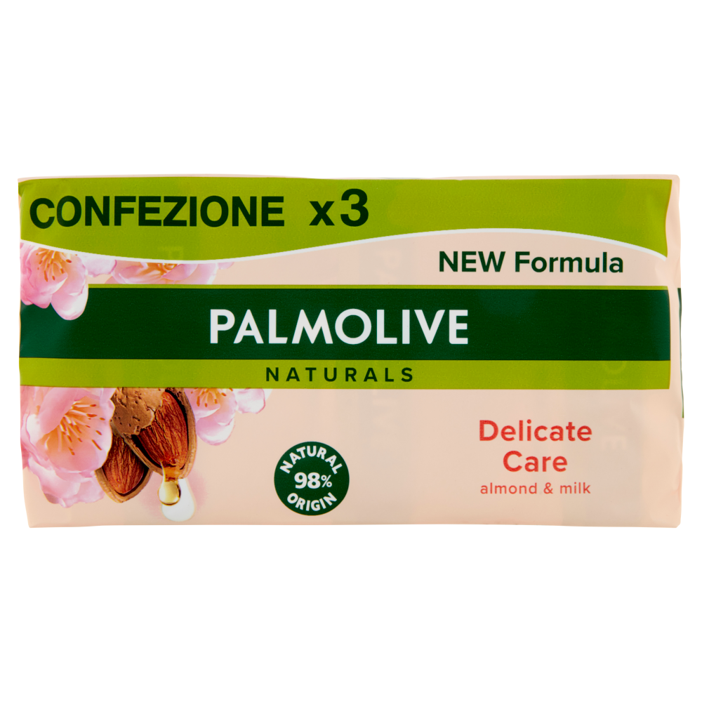 Palmolive sapone solido Naturals Latte e Mandorla 3x90 g