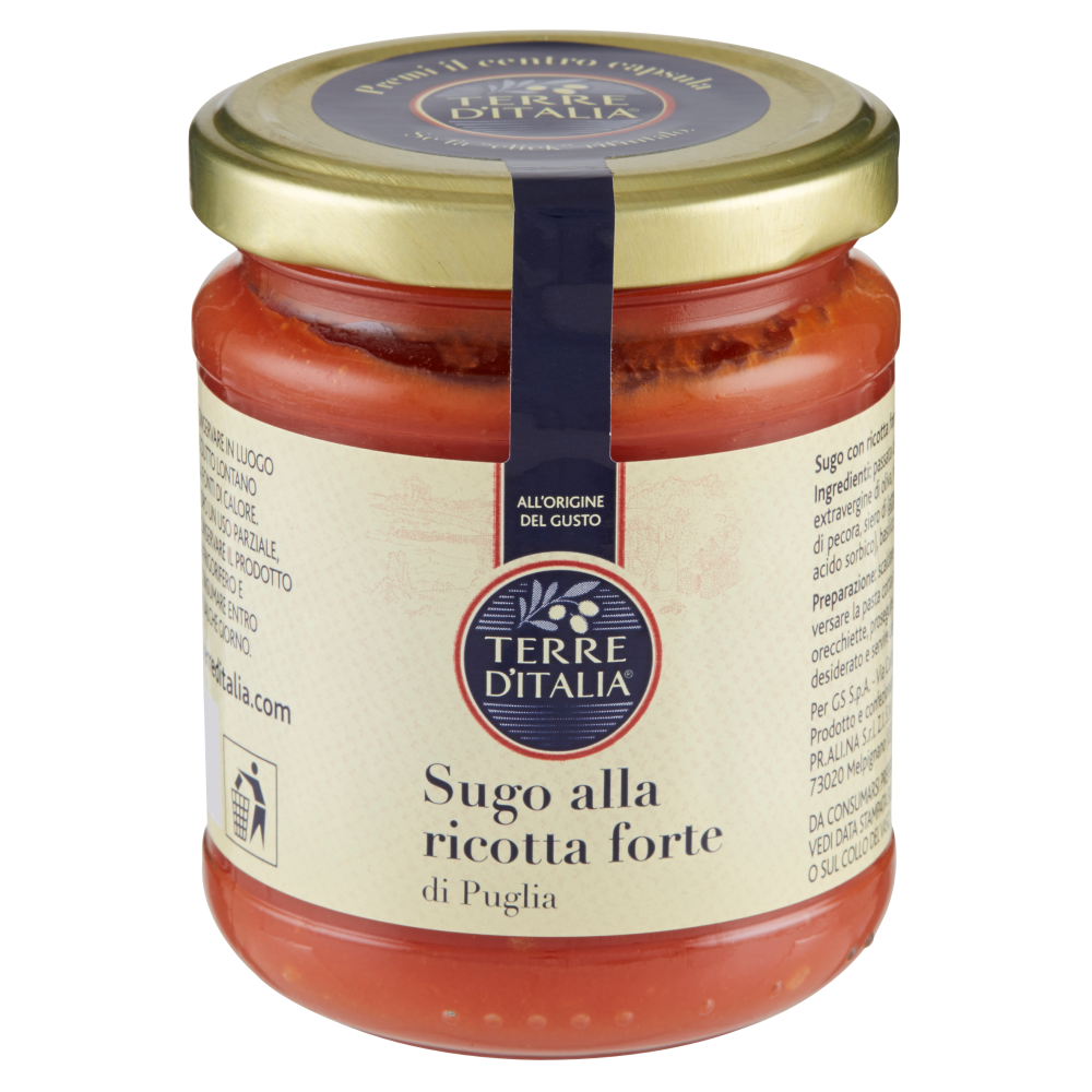 Terre d'Italia Sugo di Puglia alla ricotta forte 180 g