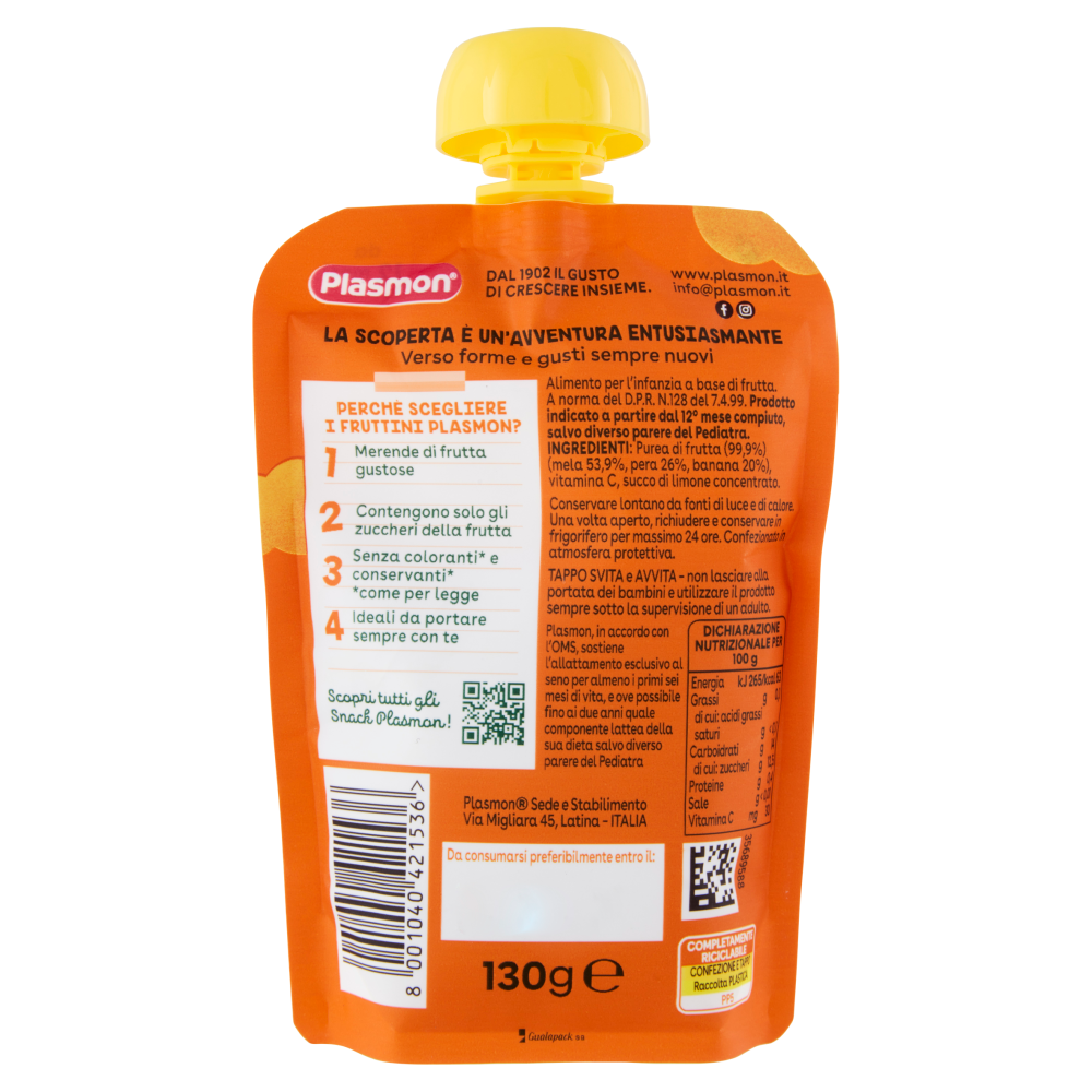 Plasmon i Fruttini Frutta Mista 130 g