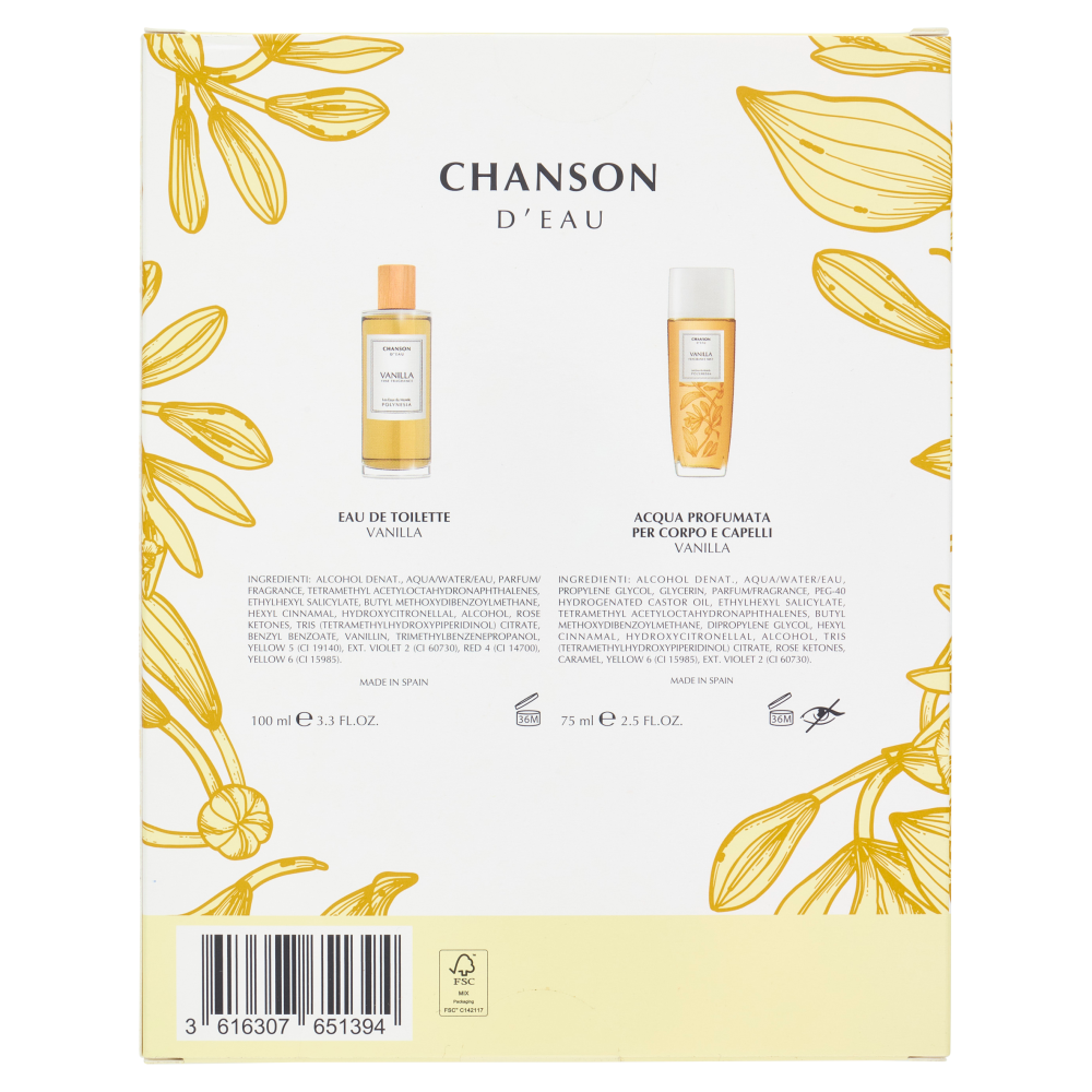 Chanson d'Eau Xmas25 Femminile Eau de Toilette 100 ml + Body Mist 75 ml Vanilla