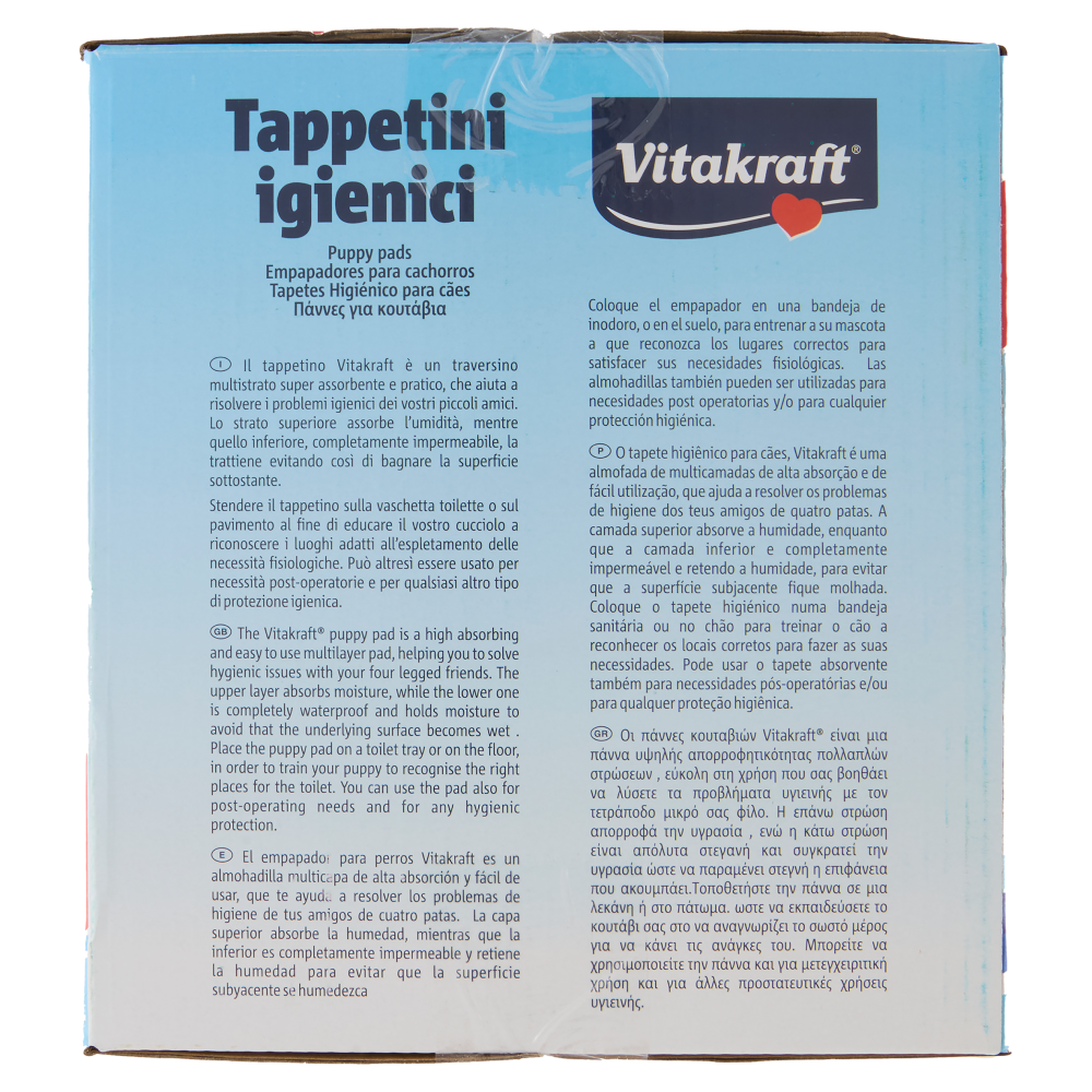 Vitakraft Tappetini igienici Misura 60x60 cm. 50 pz