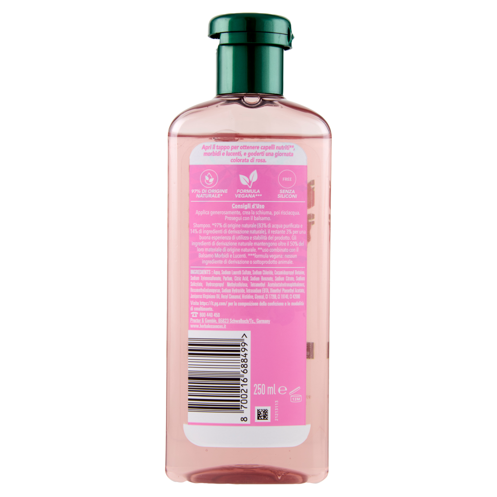 Herbal Essences Morbidi e Lucenti profumo di rosa Shampoo 250 ml