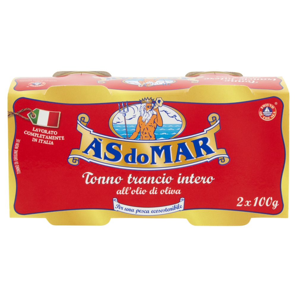 Asdomar Tonno trancio intero all'olio di oliva 2 x 100 g