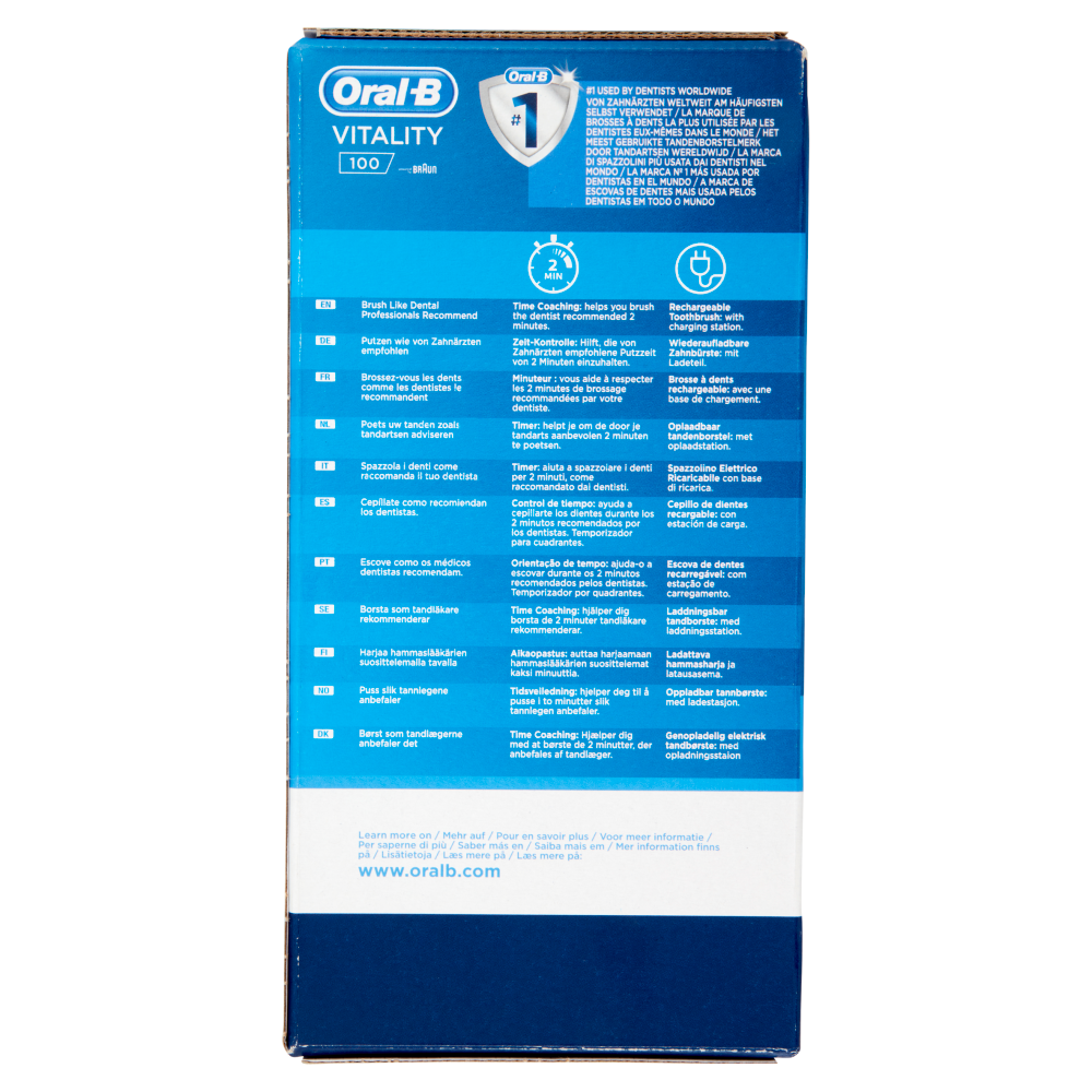 Oral-B Spazzolino Elettrico Denti Ricaricabile Vitality 100 Cross Action Blu