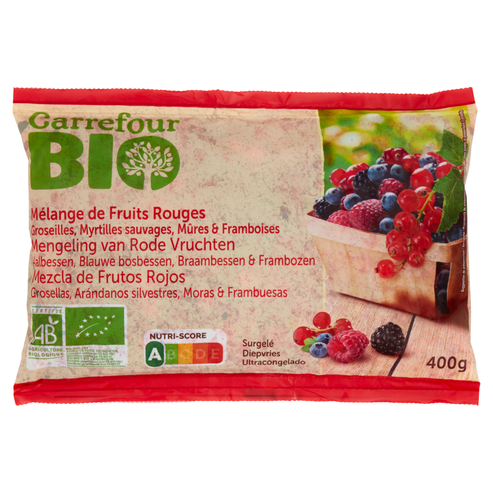 Carrefour Bio Mix di frutti rossi surgelato 400 g