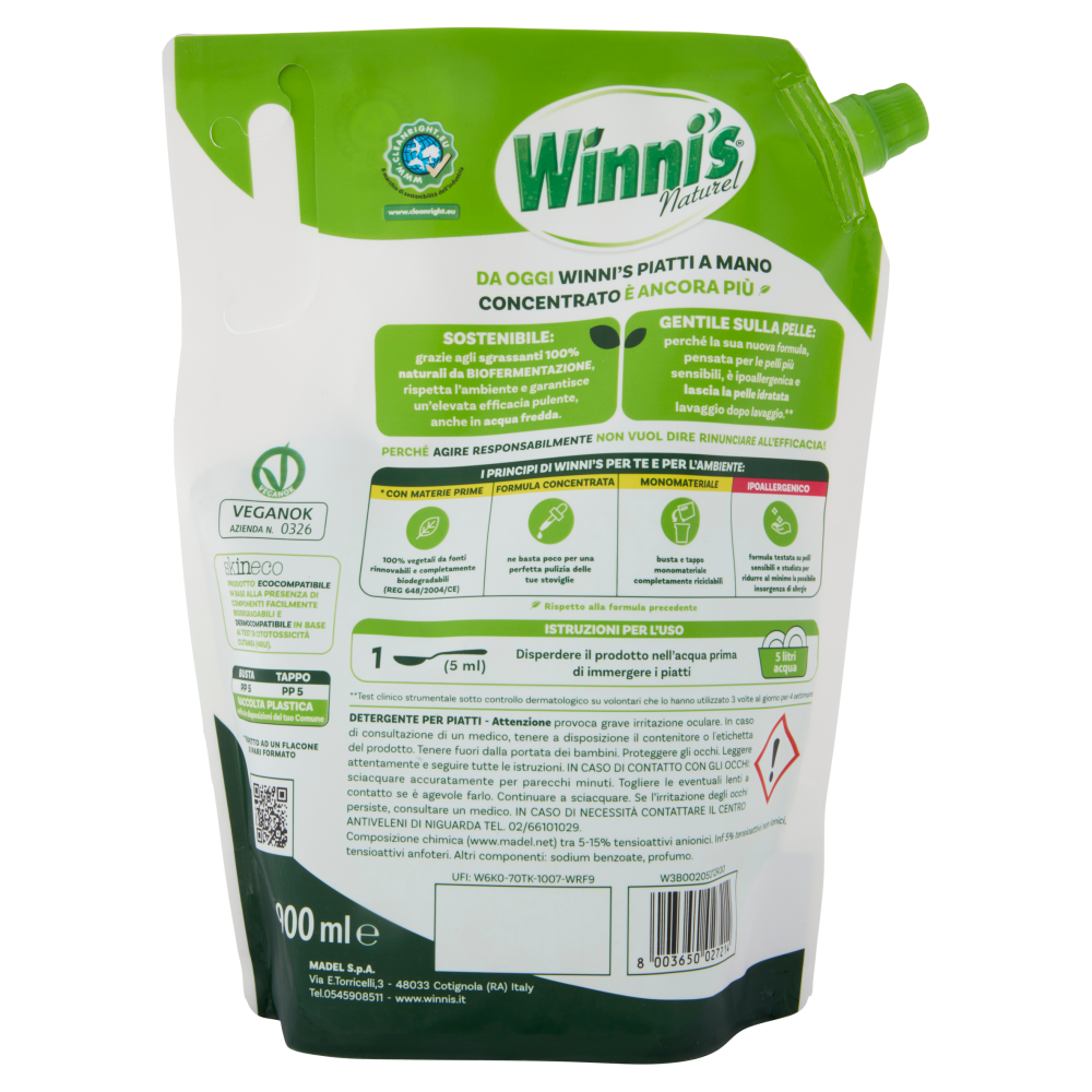 Winni's Naturel Patti Concentrato Lime e Fiori di Mela pouch 900 ml