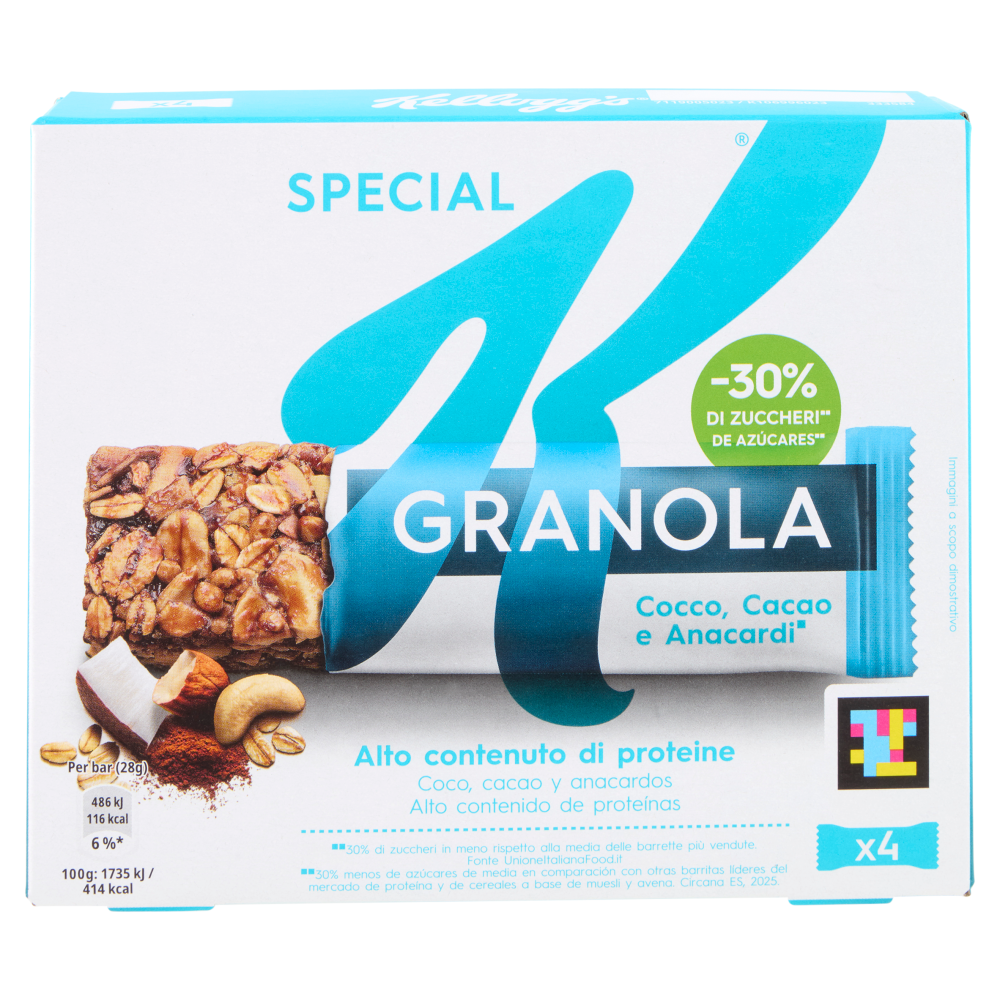 Kellogg's Special K Granola Cocco, Cacao e Anacardi 4 x 28 g