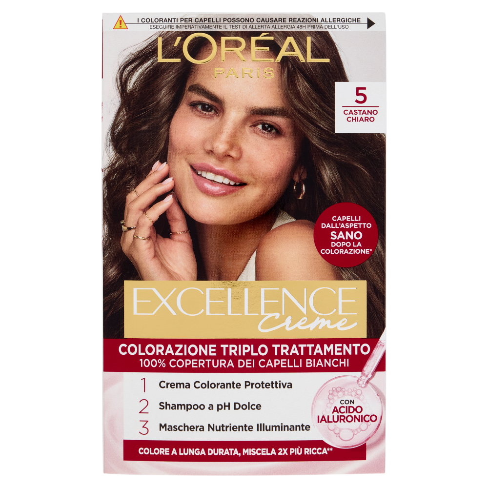 L'Oréal Paris Excellence Creme Colorazione Triplo Trattamento 5 Castano Chiaro