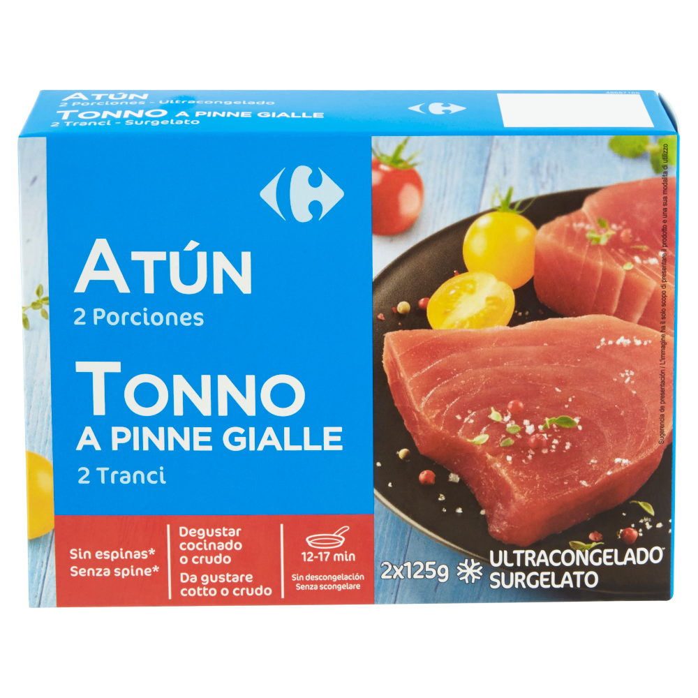 Carrefour Tonno a Pinne Gialle Surgelato 2 x 125 g