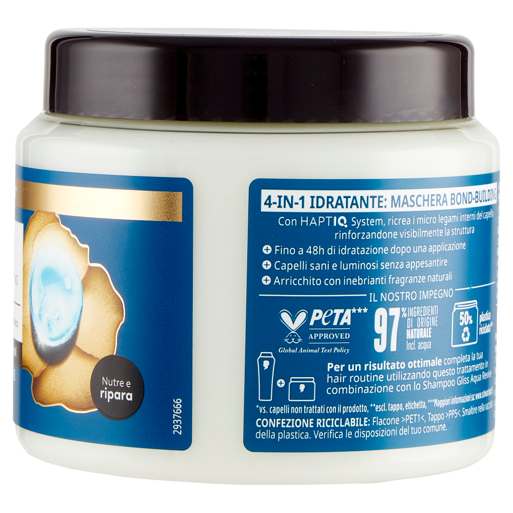 Gliss 4-in-1 Idratante Maschera Bond-Building per Capelli 400 ml