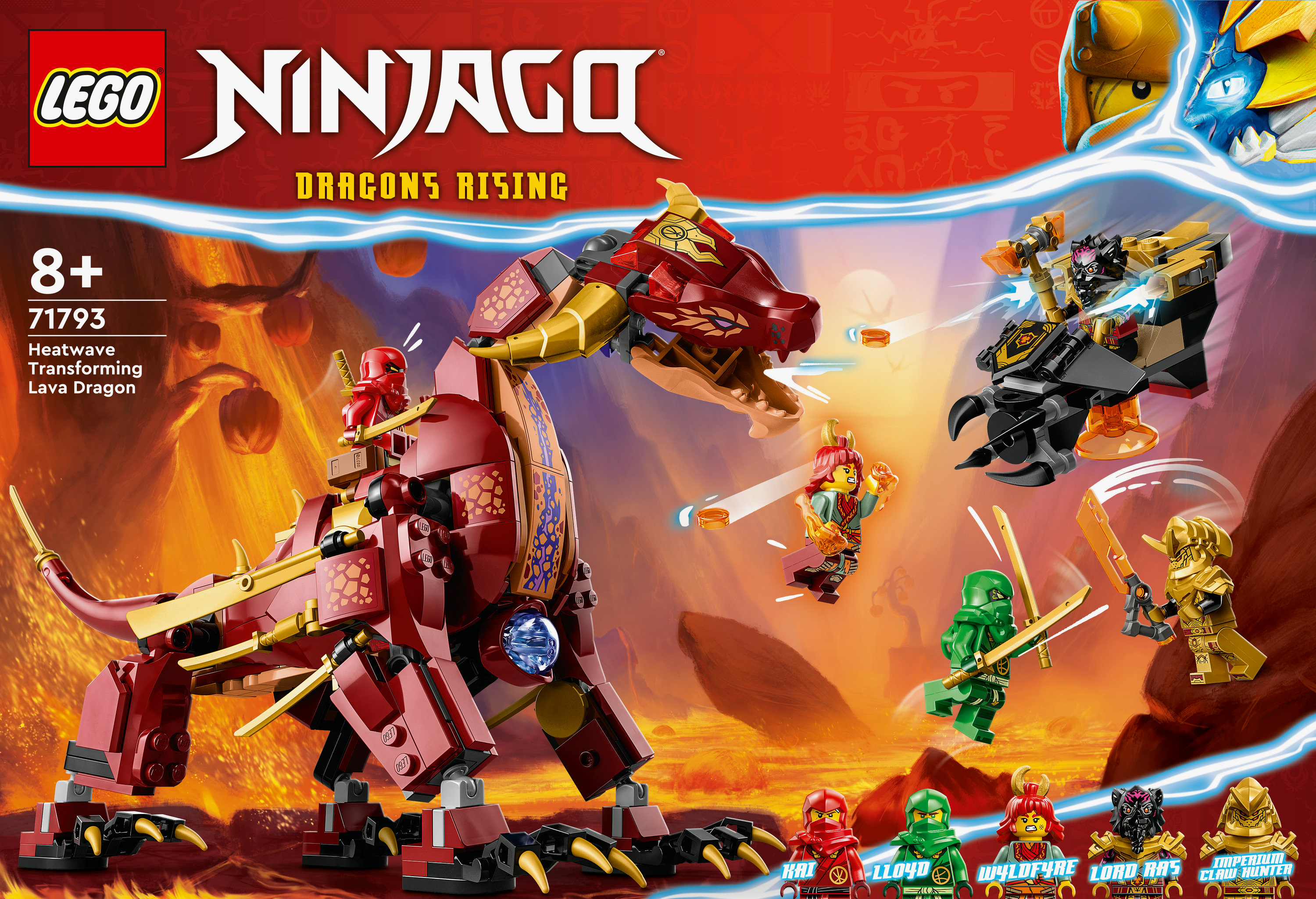 LEGO NINJAGO Dragone di Lava Transformer Heatwave