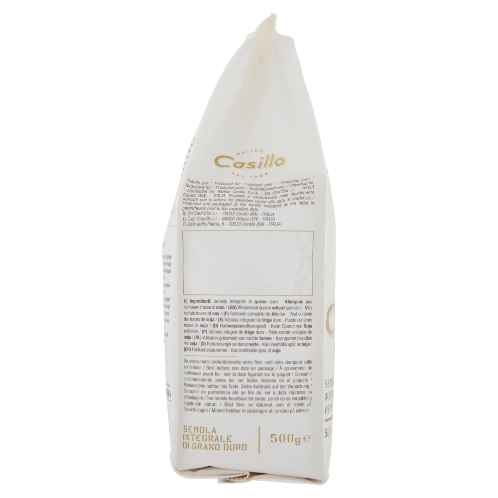 Molino Casillo Semole d'autore Semola Integrale per Pasta 500 g