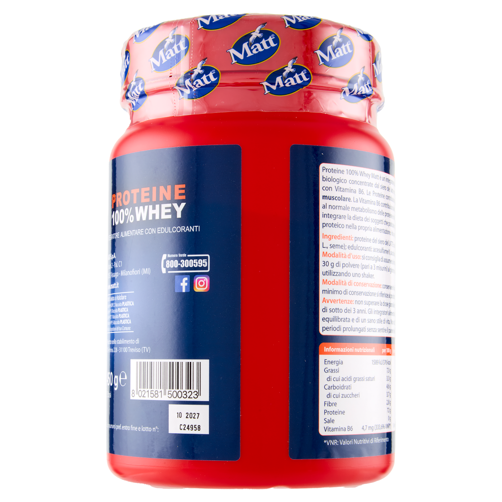 Matt Sport Proteine 100% Whey Gusto Cacao 450 g