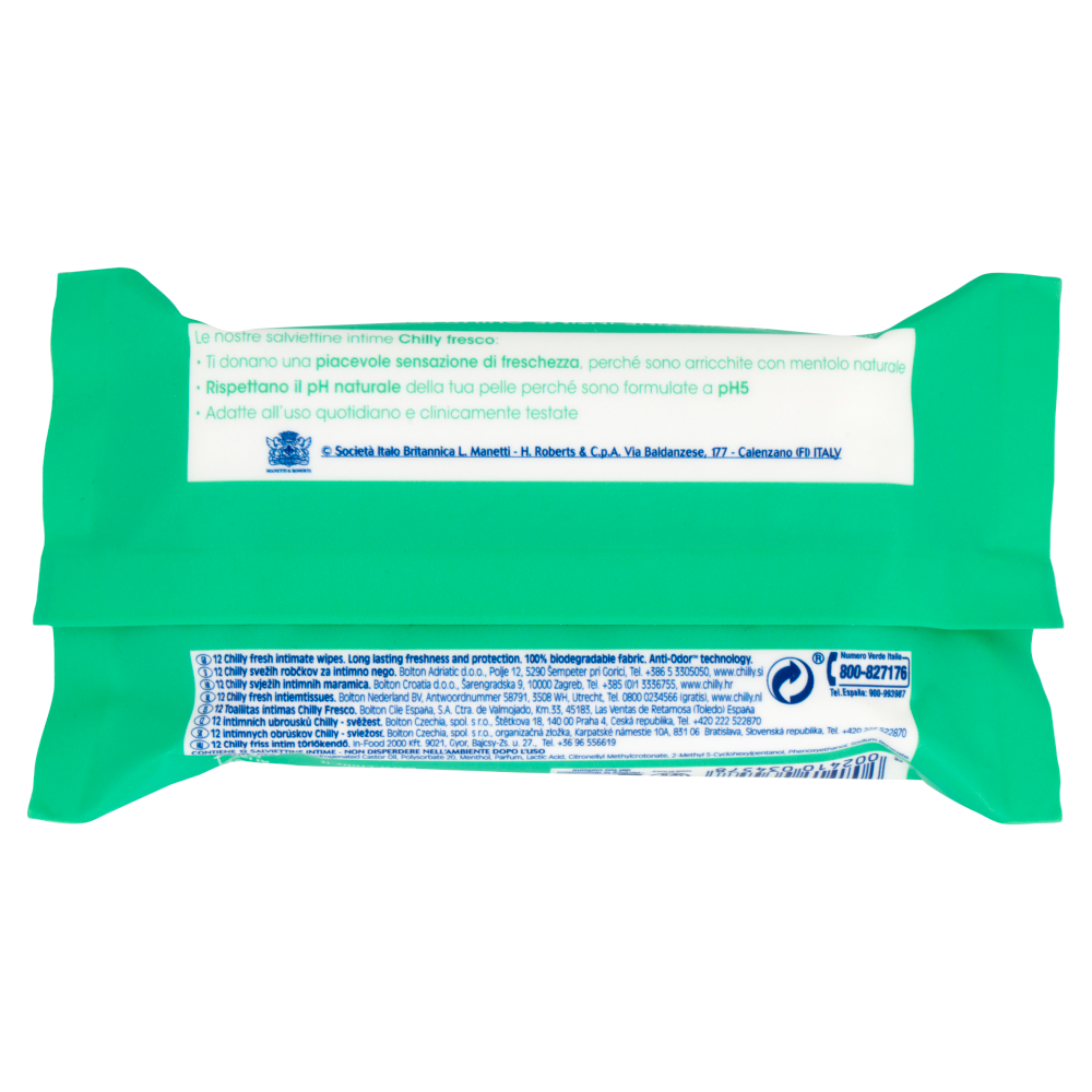 Chilly fresco Salviettine Intime 12 pz