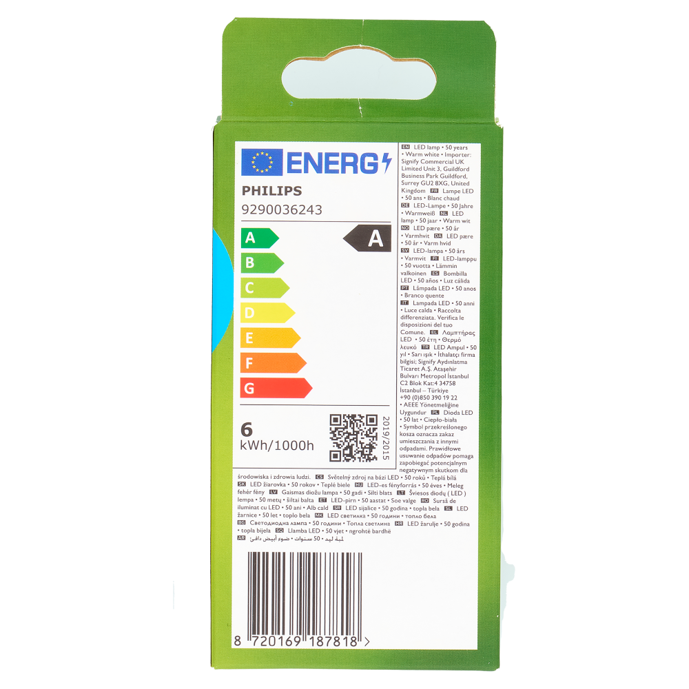 Philips LED Goccia Vetro Filam 75W E27 2700K Non-Dim Classe A