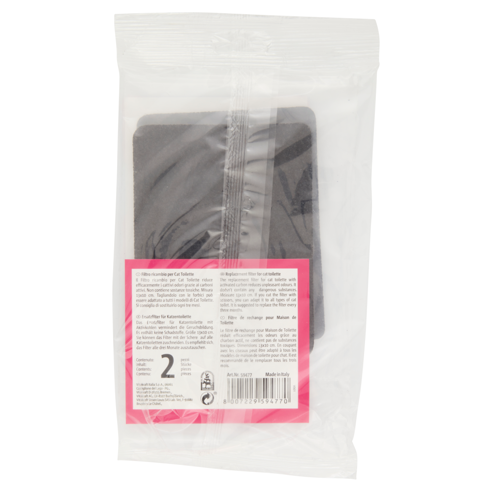 Vitakraft Care Filtro ricambio per cat toilette 2 pz