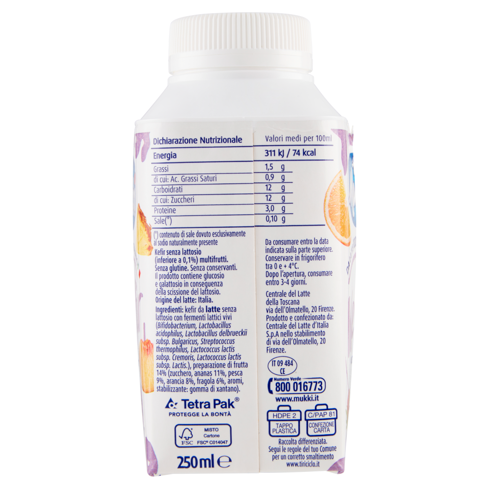Mukki Kefir Multifrutti Senza Lattosio 250 ml