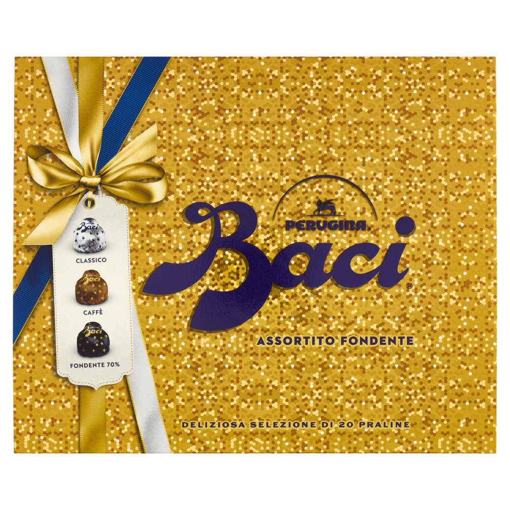 BACI PERUGINA Cioccolatini Assortiti ripieni al Gianduia Scatola Regalo Fondente 250g
