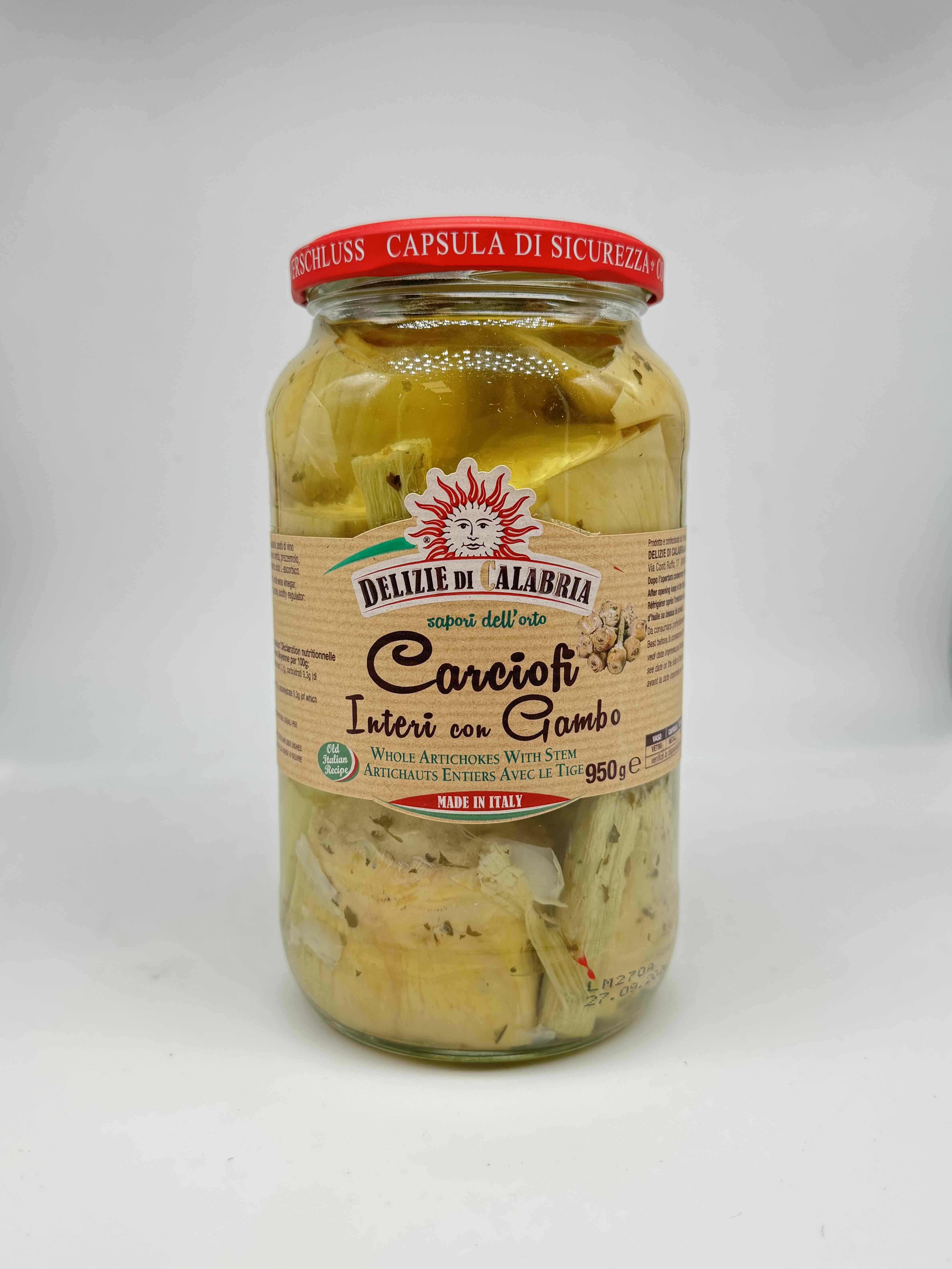 CARCIOFI INTERI CON GAMBO