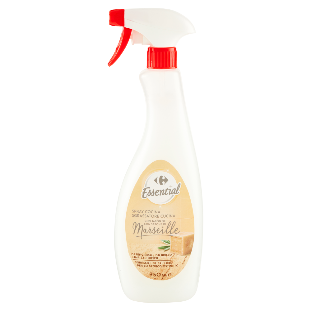 Carrefour Essential Sgrassatore Cucina con Sapone di Marseille 750 ML