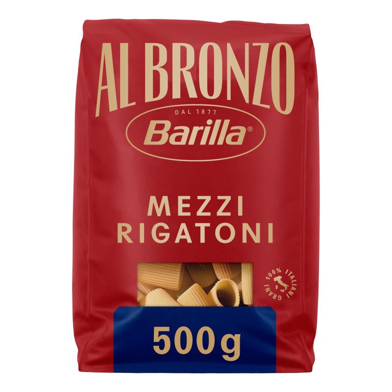 Barilla Al Bronzo Pasta Mezzi Rigatoni 500g
