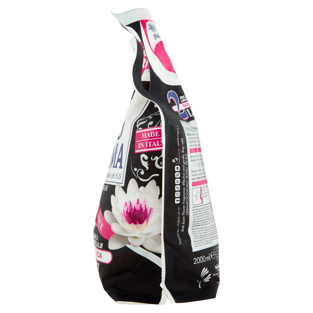 milmil Bagno Schiuma Flower Fragrance Ricarica Universale Ecologica 2 Litri