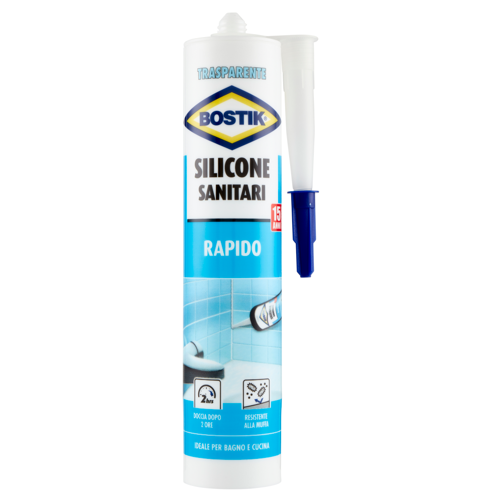 Bostik Silicone Sanitari Rapido Trasparente 280 ml