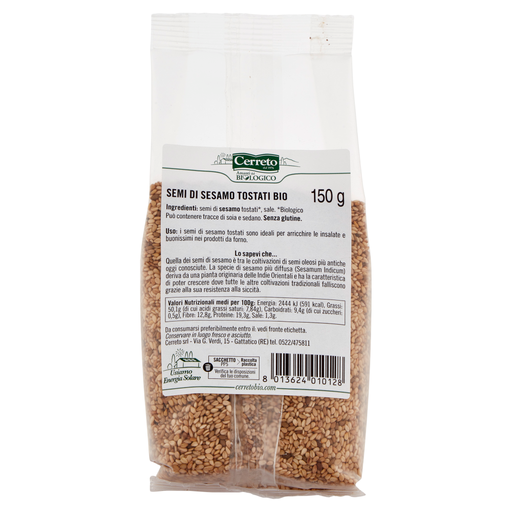 Cerreto i Semi Tostati Semi di Sesamo Tostati Bio 150 g