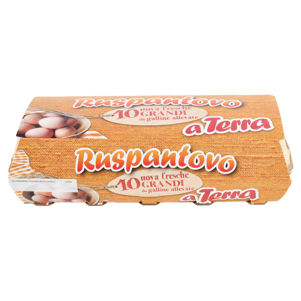 Ruspantovo 10 uova fresche Grandi da galline allevate a Terra