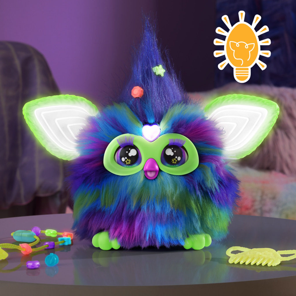 Furby Aurora Furborealis, si illumina al buio, giocattolo di peluche interattivo