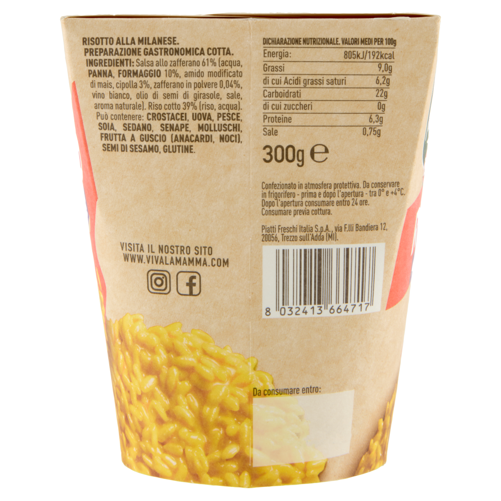 Viva la Mamma & Go Risotto alla Milanese 300 g