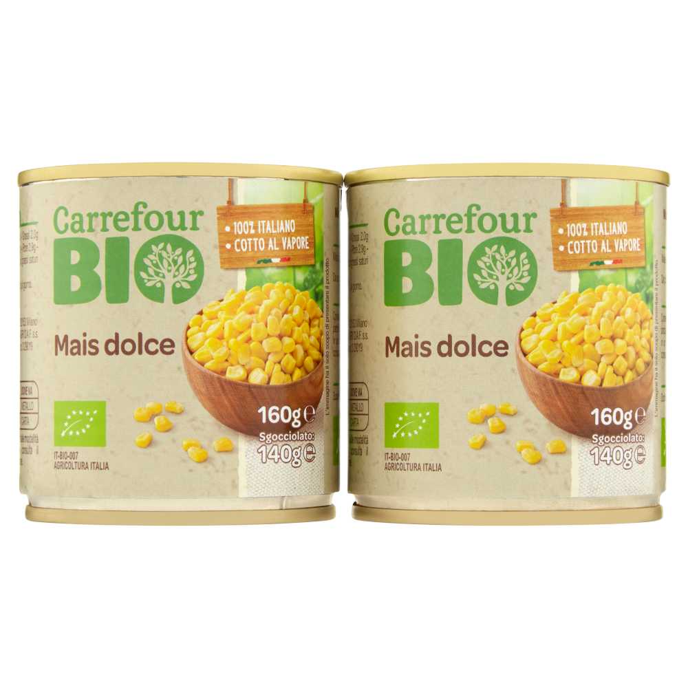 Carrefour Bio Mais dolce 2 x 160 g