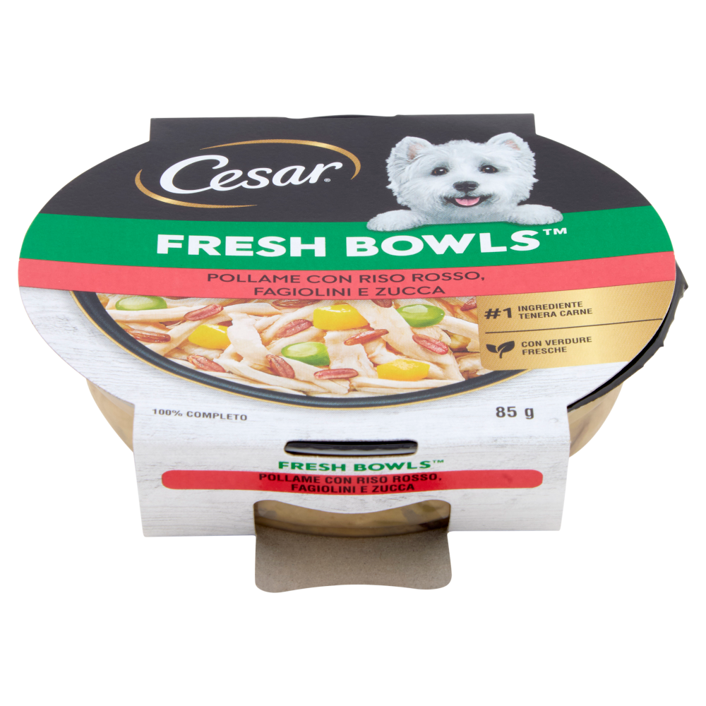 Cesar Fresh Bowls Cibo umido Cane Pollame Riso 85 g