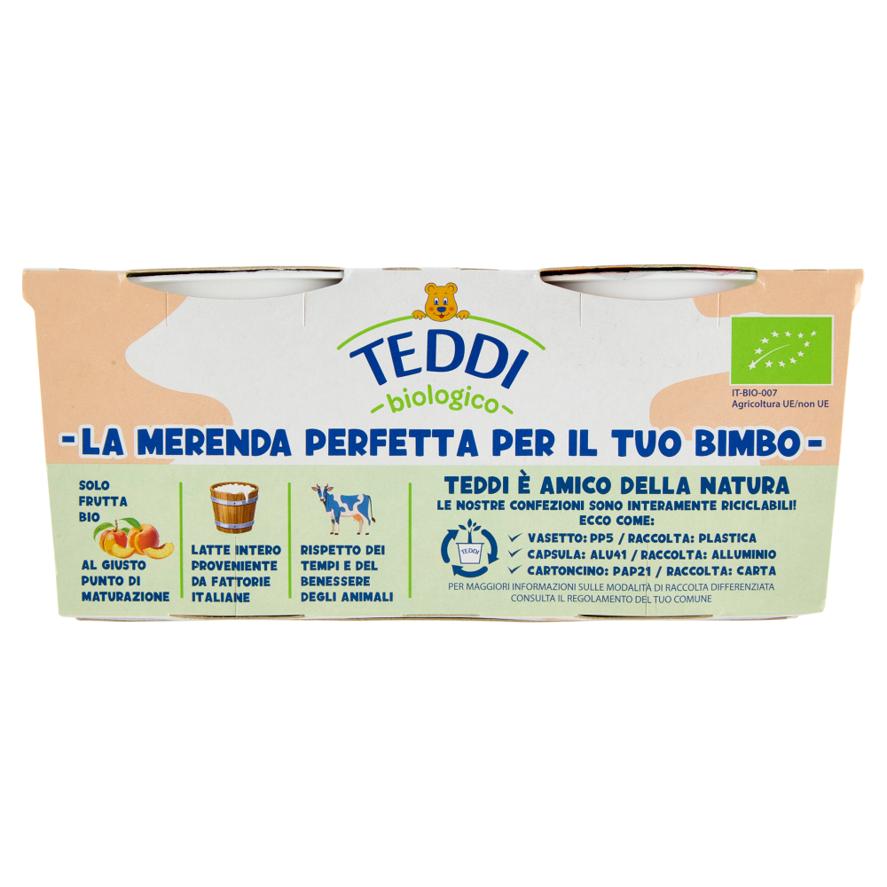 Teddi biologico Pesca 2 x 115 g