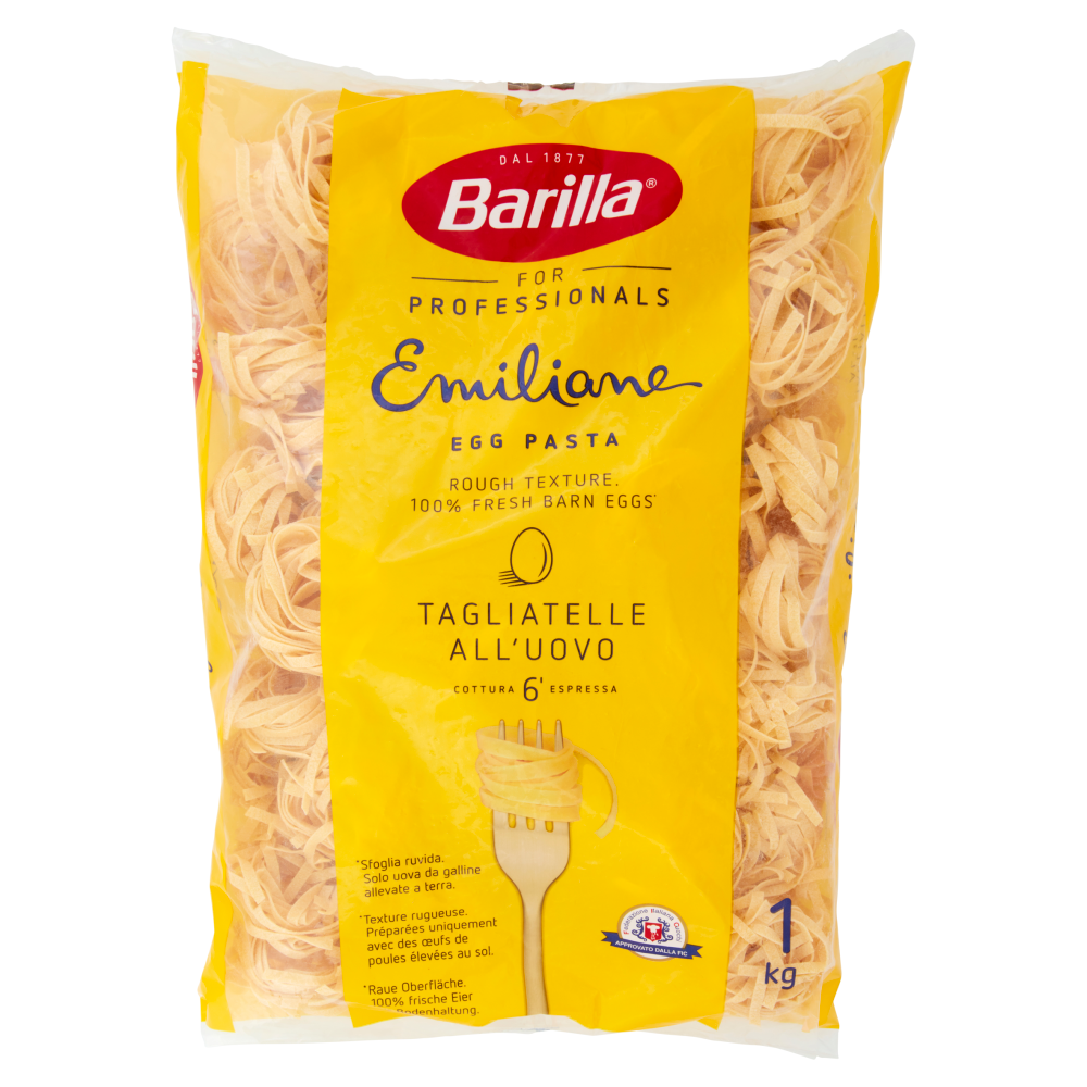 Barilla for Professionals Emiliane Pasta uovo Nidi Tagliatelle Catering Food Service 1 Kg